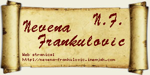 Nevena Frankulović vizit kartica
